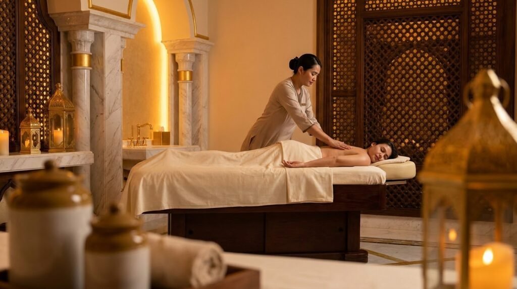 Massage spa treatment room in Juffair Bahrain — Lotus Massage