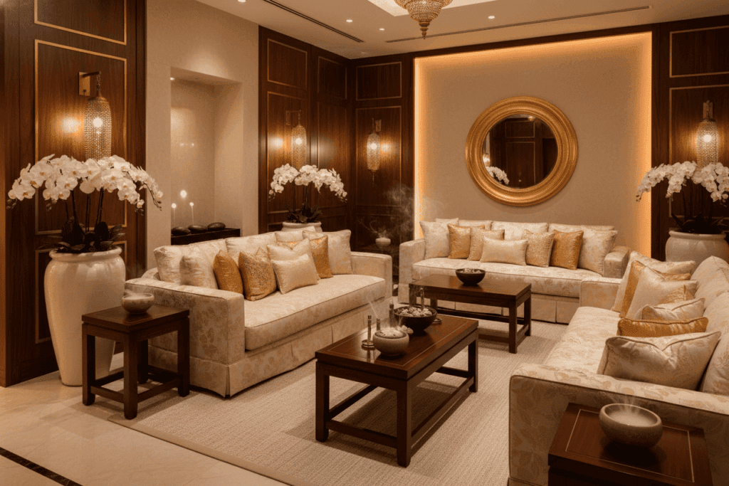 Spa lounge interior Lotus Massage Bahrain Juffair